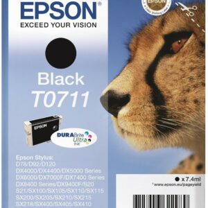 Epson Singlepack Black T0711 DURABrite Ultra Ink