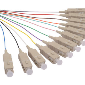 Pigtail 50/125 SCupc MM OM3 1,5m balenie 12ks farby