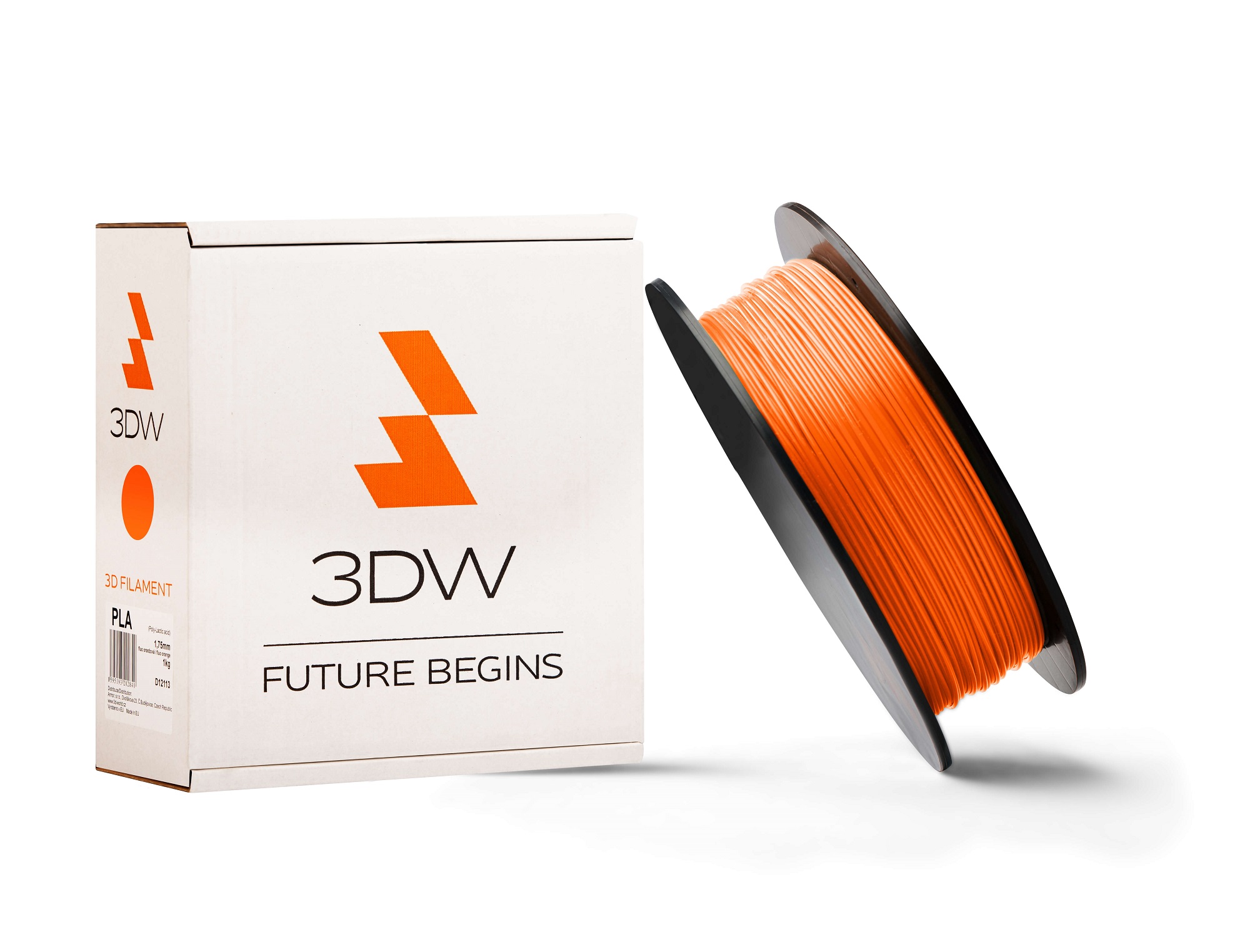 3DW - PLA filament 1,75 mm fluooranž, 0,5 kg, tlač 190-210 ° C