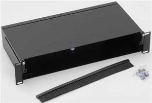 19" optická vaňa 2U bez čelného panelu čierna