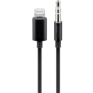 PremiumCord Apple Lightning audio redukčný kábel na 3.5 mm stereo jack, 1 m, čierny
