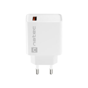 Univerzálna nabíjačka Natec RIBERA 18W 1X USB-A, biela