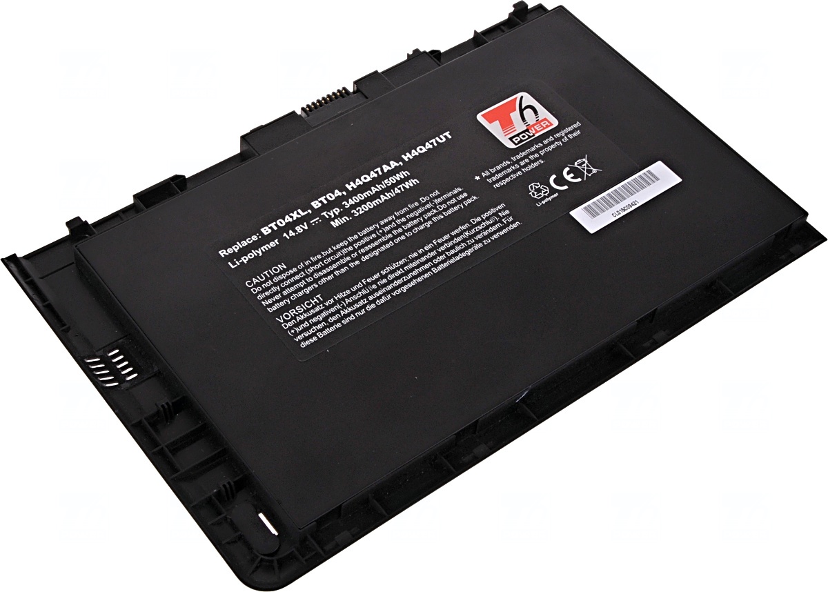 Batéria T6 Power HP EliteBook 9470m, EliteBook Folio 9470m, 3400mAh, 50Wh, 4cell, Li-pol