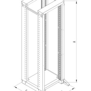 Otvorený 19" stojan RSX 37U dvojdielny 700hl.