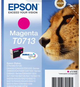 Epson Singlepack Magenta T0713 DURABrite Ultra Ink