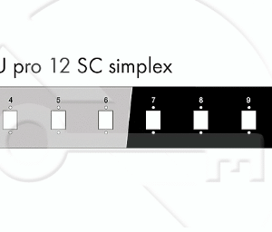 Čelo optickej vane 1U pre 12 SC simplex BK