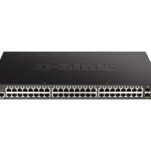 D-Link DGS-1250-52XMP 48-port Gigabit Smart Managed Switch with 4x 10G SFP+ ports, 370Watts