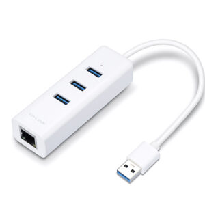 TP-Link UE330 USB 3.0 3-portový USB hub & gigabitový ethernet adaptér