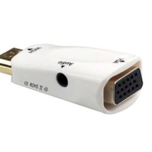 PremiumCord prevodník HDMI na VGA + audio, biely