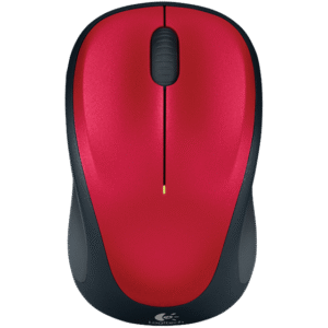 Logitech M235/Cestovná/Optická/1 000 DPI/Bezdrôtová USB/Čierna-červená