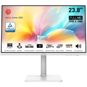 MSI Modern/MD2412PW/23,8"/IPS/FHD/100Hz/1ms/White/3R