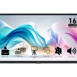 MSI Pro/MP165 E6/15,6"/IPS/FHD/60Hz/4ms/Čierna/3R