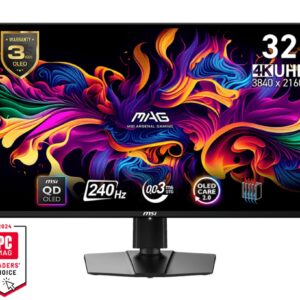 MSI MAG/321UPX/31,5"/QD-OLED/4K UHD/240Hz/0,03ms/Čierna/3R