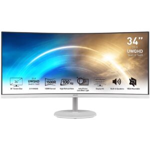 MSI Pro/MP341CQW/34"/VA/3440x1440/100Hz/1ms/White/2R