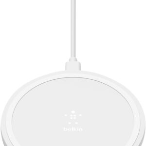 BELKIN 10W bezdrôtová nabíjačka so zdrojom a káblom, biela