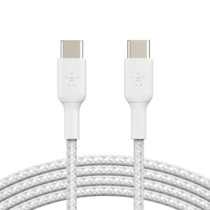 BELKIN kábel opletaný USB-C - USB-C, 1m, biely