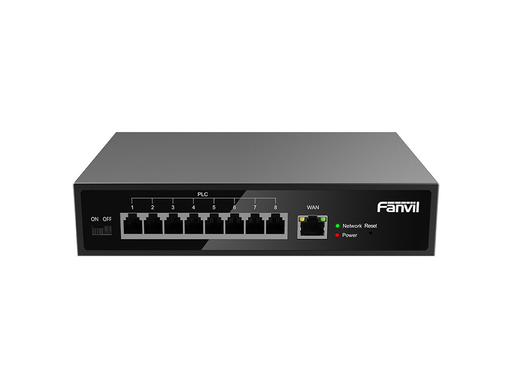 Fanvil PN8 - 2-drôtový PoE Switch, RJ45, 8 x RJ11