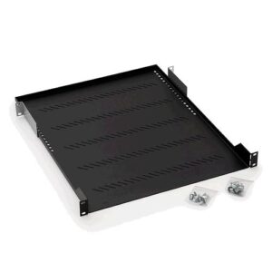 19" polica A1 s perforáciou 850mm, max.40kg čierna