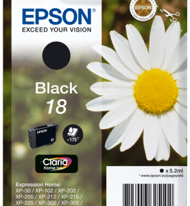 Epson Singlepack Black 18 Claria Home Ink