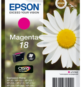 Epson Singlepack Magenta 18 Claria Home Ink