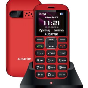 ALIGATOR A720 4G Sen.červeno-čiern+st.nab.