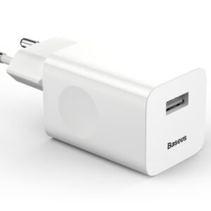 Baseus rýchlonabíjačka do siete 1xUSB Quick Charge 3.0 24W biela