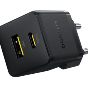 Baseus Rýchlonabíjačka do siete Palm 30W 1xUSB-A 1xUSB-C PD QC 3.0 čierna