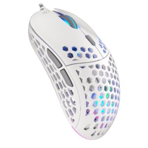 Endorfy LIX Plus/Herná/Optická/Pre pravákov/19 000 DPI/Drôtové USB-A/Biela