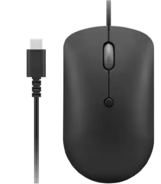 Lenovo 400/Cestová/Optická/2 400 DPI/Drôtové USB-C/Čierna