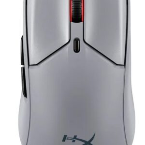 HyperX Pulsefire Haste 2 Pre/Herná/Optická/Pre pravákov/26 000 DPI/USB+BT/Sivá
