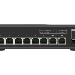 QNAP switch QSW-L3208-2C6T (6x 10GbE port, 2x 10G SFP+/NBASE-T Combo, Lite Managed)