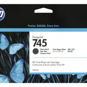 HP 745 atramentová náplň matná čierna, F9J99A