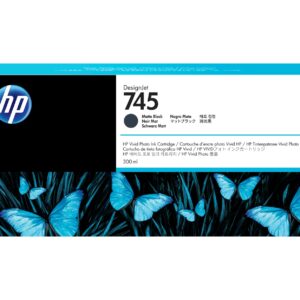 HP 745 atramentová náplň matná čierna, F9K05A