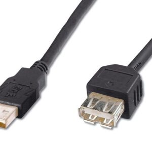PremiumCord USB 2.0 kábel predlžovací, A-A, 20cm čierna