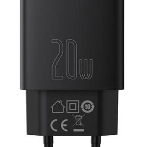 Baseus CCXJ-B01 Compact Quick Nabíjačka USB/USB-C 20W Black