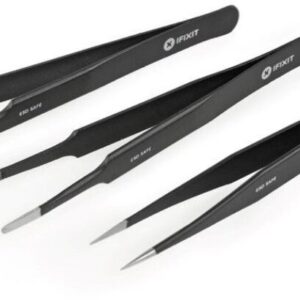 iFixit Precision Tweezers Set Pro, ESD Safe, sada 3 pinziet