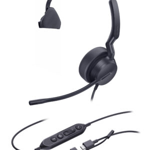 Yealink UH42 Mono UC USB-C/A, náhlavná súprava