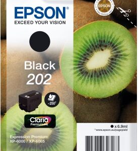 EPSON ink čierna 202 Premium - singlepack 6,9 ml, 250s, štandard