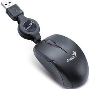 GENIUS Micro Traveler V2/Cestovná/Optická/1 200 DPI/Drôtová USB/Čierna