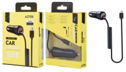 Aligator nabíjačka A2708 s microUSB,2.4A čierna