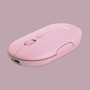 TRUST PUCK/Cestovná/Optická/1 600 DPI/USB+BT/Ružová