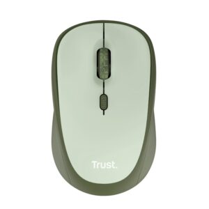 TRUST YVI+/Kancelárska/Optická/Pre pravákov/1 600 DPI/Bezdrôtová USB/Zelená