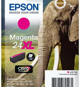 Epson Singlepack Magenta 24XL Claria Photo HD Ink