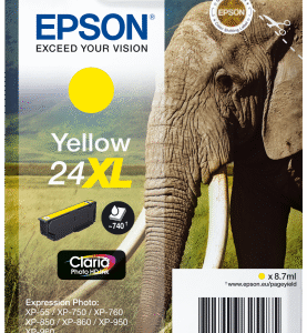 Epson Singlepack Yellow 24XL Claria Photo HD Ink