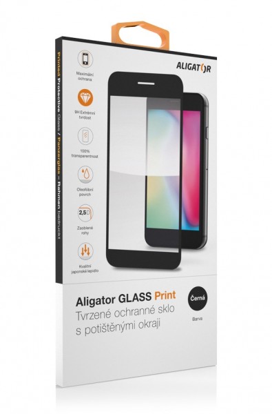 ALIGATOR PRINT Ochranné tvrdené sklo, Samsung A33 5G, čierna, celoplošné lepenie