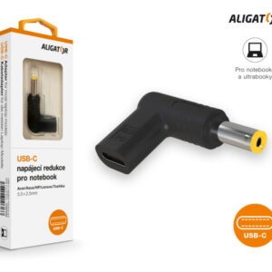 Aligator USB-C napájacia redukcia 5,5x2,5 mm pre notebooky Acer/Asus/HP/Lenovo/Toshiba