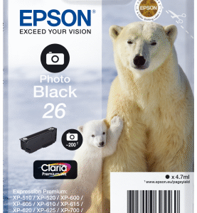 Epson Singlepack Photo Black 26 Claria Premium Ink