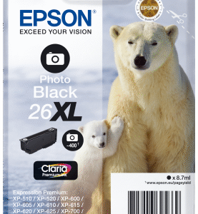 Epson Singlepack Photo Black 26XL Claria Prem Ink