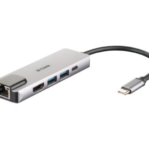 D-Link 5-in-1 USB-C Hub with HDMI/Ethernet a Power Delivery