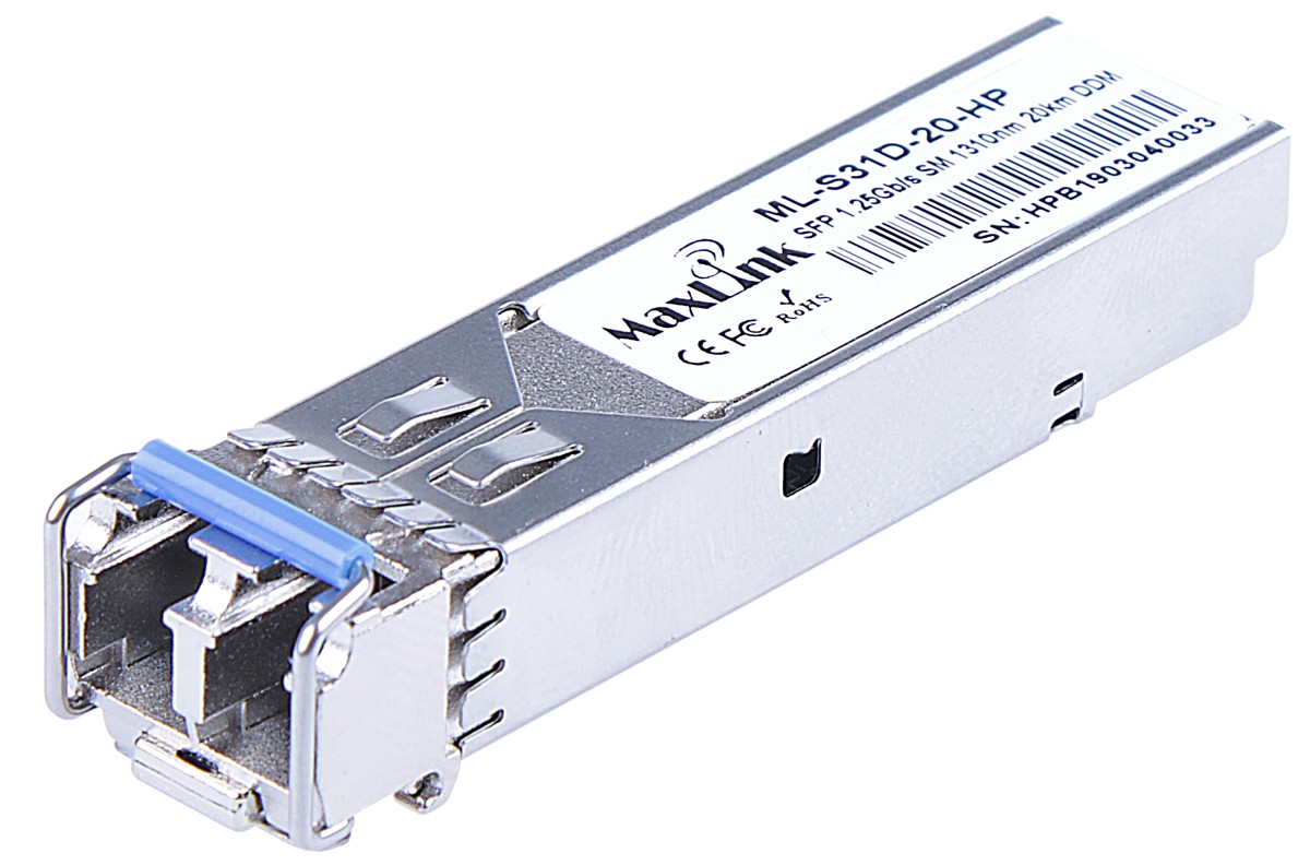 MaxLink 1.25G SFP HP modul, SM, 1310nm, 20km, 2x LC konektor, DDM, HP kompatibilný